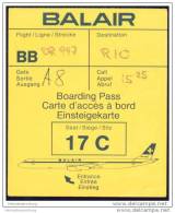 Boarding Pass - Balair - Cartes D'embarquement