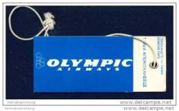 Baggage Strap Tag - Olympic Airways - Etichette Da Viaggio E Targhette