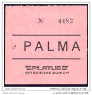 Baggage Strap Tag - Pilatus Air Service Zurich - Baggage Etiketten