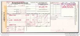 American Airlines 1973 - Boston Los Angeles Boston - Tickets