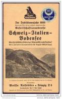 Wolffs Reisebüro Leipzig 1938 - Gesellschaftsrundreise Schweiz Italien Bodensee - 16 Seiten Mit 9 Abbildungen - Sonstige & Ohne Zuordnung