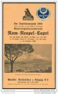 Wolffs Reisebüro Leipzig 1938 - Gesellschaftsrundreise Rom Neapel Capri - 16 Seiten Mit 7 Abbildungen - Sonstige & Ohne Zuordnung