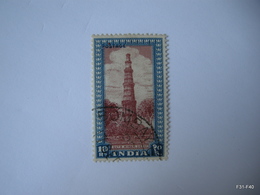 INDIA 1949. 10r. Qutb Minar, Delhi. SG 323. Used. - Used Stamps