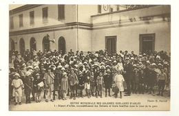 Delcampe - 13 ARLES COLONIES SCOLAIRES COUR DE LA GARE PHOTO BARRAL BOUCHES DU RHONE - Arles