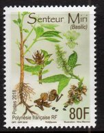 Polynésie Française 2018 - Plantes, Basilic, Timbre Senteur Miri - 1 Val Neufs // Mnh - Neufs