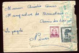 Espagne - Enveloppe Pour La France En 1938 Avec Cachet De Censure - Storia Postale