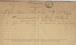 1904- Télégramme De OUIDAH  Pour PORTO-NOVO  DAHOMEY - Cartas & Documentos