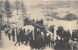 39-MOREZ- CONCOURS DES 31 JANVIER ET 2ET 3 FEVRIER 1909 DEPART D'UN BOBSLEIGH - Morez