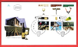 ISRAEL, 2002, Mint First Day Cover , Festival Wines,   SG1615-1617,  Scan F3913 - Lettres & Documents