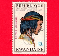 RWANDA  - Republique Rwandaise -  1973 - Pettinatura -  African Hair Styles And Headdresses - 30 C - Gebruikt