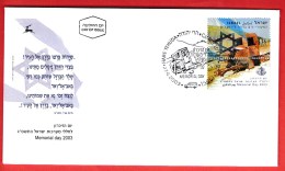 ISRAEL, 2003, Mint First Day Cover , Memorial Day,   Scan F3925 - Briefe U. Dokumente
