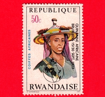 RWANDA  - Republique Rwandaise -  1973 - Pettinatura -  African Hair Styles And Headdresses - 50 C - Used Stamps