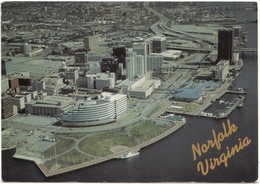 Norfolk, Virginia, Aerial View, Used Postcard [21680] - Norfolk