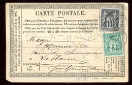 Carte Précurseur ( Pli Central ) De Saint Etienne Pour La Suisse En 1878 - Cartoline Precursori