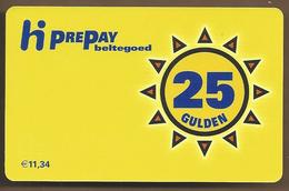 Telefoonkaart.- Nederland. Hi PrePay Beltegoed. 25 Gulden - € 11.34. Gebruikt. - [3] Sim Cards, Prepaid & Refills