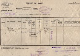 VP12.755 - MILITARIA - Guerre 39/45 - Lettre En Franchise Militaire - Hopital De MONTPELLIER Pour CASTRES - Documenten