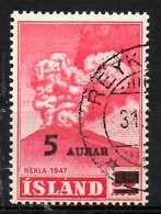ISLANDE. N°250 Oblitéré De 1954. Volcan. - Volcanos