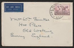 AUSTRALIA - ENGLAND HERMES JOHN ASH IMPRINT AIRMAIL COVER - Storia Postale