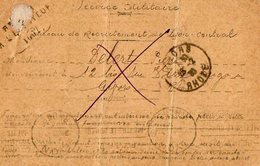 VP12.763 - MILITARIA - Carte - Lettre En Franchise Militaire - Soldat DELERT à GIVORS Pour LYON - Documenten