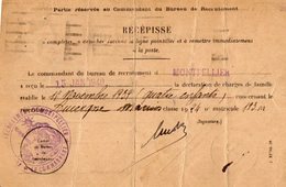 VP12.772 - MILITARIA - Carte - Lettre En Franchise Militaire - Soldat AUVERGNE à MONTPELLIER - Documenti
