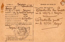 VP12.775 - MILITARIA - Carte - Lettre En Franchise Militaire - Soldat ANDRILLO à BEZIERS Pour MONTPELLIER - Documents
