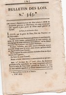 BULLETIN DES LOIS - 1820 ORDONNANCE DU ROI A MM LES LIEUTENANTS GENERAUX ET MARECHAUX - Decrees & Laws