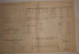 Plan Du Chemin De Fer De Confolens à Exideuil. Viaduc De La Faye. 1887. - Travaux Publics