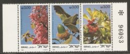 Israel 1981 Mi# 868-870 ** MNH - Strip Of 3 - Trees Of The Holly Land - Unused Stamps (without Tabs)