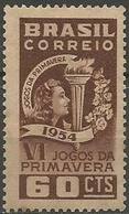 LSJP BRAZIL GAMES OF SPRING WOMAN TORCH OF FIRE RIO DE JANEIRO 1954 - Unused Stamps