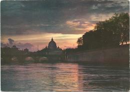 V2614 Roma - Tramonto Sul Fiume Tevere - Sunset Coucher / Viaggiata 1965 - Fiume Tevere