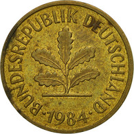 République Fédérale Allemande, 5 Pfennig, 1984, Hambourg, TB+, Brass Clad - 5 Pfennig