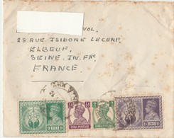 INDIA POSTAGE - Enveloppe 1946  - De CALCUTTA Pour ELBEUF (Seine Inférieure ; Seine Maritime ) - - Brieven En Documenten