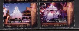 PERU, 2017, MNH, UPAEP, TOURISM, EASTER WEEK, EASTER , RELIGION, TOURISM IN AYACUCHO,  2v - Easter