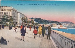 F06-065 NICE - Le Quai Des Etats Unis, Le Château Et Le Mont Boron - Lotes Y Colecciones