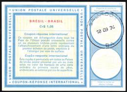 BRESIL - IRC - CRI - REPLY COUPON REPONSE - C 22 -  Cachet  1974 - Cupón-respuesta