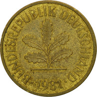 République Fédérale Allemande, 5 Pfennig, 1981, Hambourg, TB+, Brass Clad - 5 Pfennig