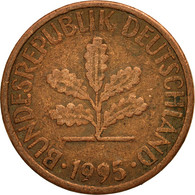 République Fédérale Allemande, 2 Pfennig, 1995, Stuttgart, TTB, Copper Plated - 2 Pfennig