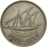 Kuwait, Jabir Ibn Ahmad, 50 Fils, 1977, TTB, Copper-nickel, KM:13 - Koweït