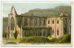TINTERN ABBEY : SOUTH WEST / POSTMARK - COLEFORD / ADDRESS - LANGFORD BUDVILLE, WELLINGTON (POVEY) - Monmouthshire