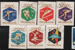 1960 SQUWA VALLEY WINTER OLYMPIC USED STAMP FROM HUNGARY - Invierno 1960: Squaw Valley