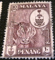 Penang 1960 Coat Of Arms And Tiger 10c - Used - Penang