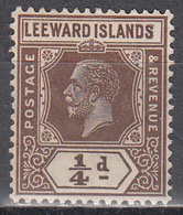 LEEWARD ISLANDS     SCOTT NO. 61    MINT HINGED     YEAR 1912     WMK-3 - Leeward  Islands