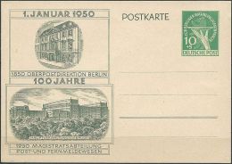 BERLIN 1950 Mi-Nr. P 22 Postkarte Ungelaufen - Postcards - Mint