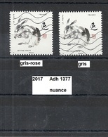 Variété Adhésif De 2017 Oblitéré Y&T N° Adh 1377 Nuance - Used Stamps