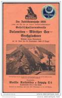 Wolffs Reisebüro Leipzig 1938 - Gesellschaftsrundreise Dolomiten Wörther See Grossglockner - 16 Seiten Mit 7 Abbildungen - Other & Unclassified