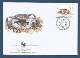 Australien / Cocos (Keeling) Islands  2000  Mi.Nr. 400 , Purple Crab - WWF FDC 20.June 2000 - Cocos (Keeling) Islands