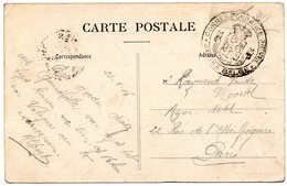 Kaart Van Quineville - La Plage A' Marée Basse / Stempel Correspondee Privee Armee Belge 24/08/16 - Armée Belge