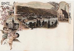 GRUSS AUS ZUG → Wunderschöne Mehrbild Lithokarte, Ca.1900 - Zug
