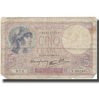 France, 5 Francs, 1940, 1940-11-28, B, Fayette:4.15, KM:83 - 5 F 1917-1940 ''Violet''