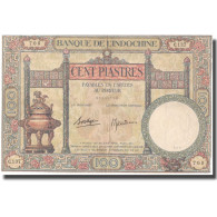Billet, FRENCH INDO-CHINA, 100 Piastres, KM:51d, TTB - Indochine